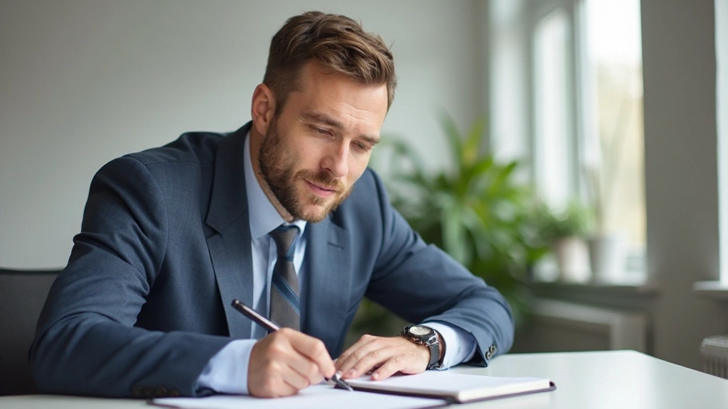 Persoon die doelen opschrijft in notitieboek