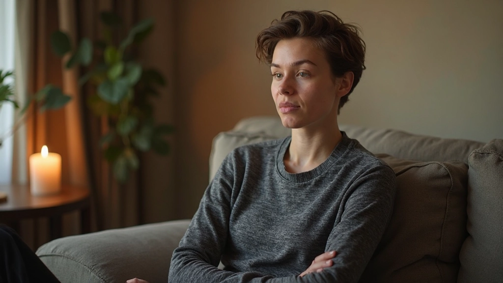 Persoon zit op grond tegen muur, houdt zich vast in moment van onzekerheid