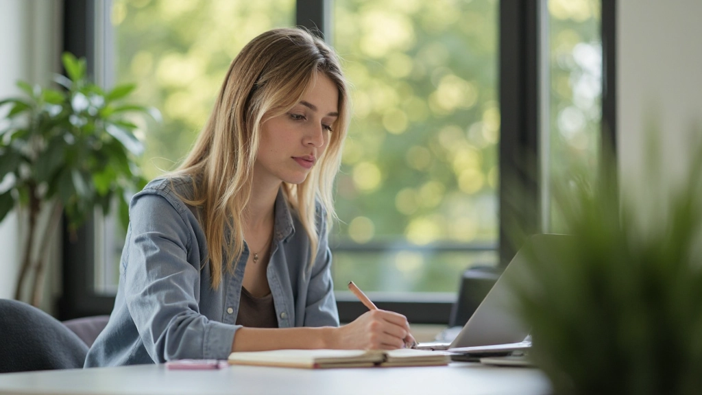 Emotioneel evenwicht visualisatie met balans schaal in harmonieus landschap